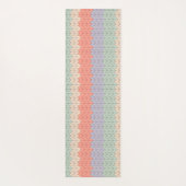 Tapis De Yoga Motif de tricot pastel scandinave personnalisé nom (Dos)