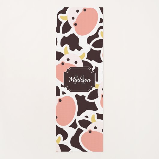 Tapis De Yoga Motif de vache mûre (Devant)