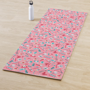 Tapis De Yoga Motif dentaire rose