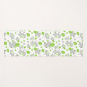 Tapis De Yoga Motif Des Eléphants, Eléphants Mignons - Grey Vert (Devant (Horizontal))