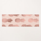 Tapis De Yoga Motif d'été pour ananas Rose tropical (Devant (Horizontal))