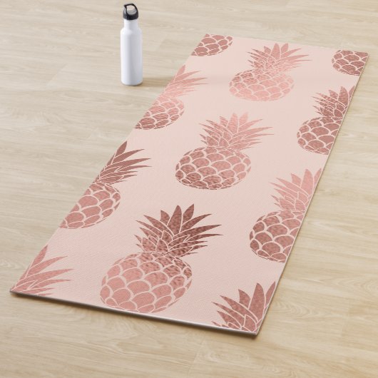 Tapis De Yoga Motif d'été pour ananas Rose tropical (En situation)