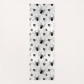 Tapis De Yoga Motif d'Halloween Black White araignées (Devant)