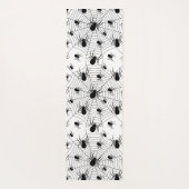 Tapis De Yoga Motif d'Halloween Black White araignées (Dos)