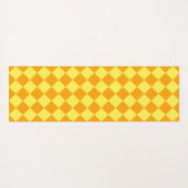 Tapis De Yoga Motif diamant orange jaune Checker (Dos (Horizontal))