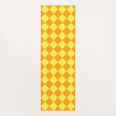 Tapis De Yoga Motif diamant orange jaune Checker (Dos)