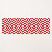 Tapis De Yoga Motif diamant rouge et blanc (Devant (Horizontal))