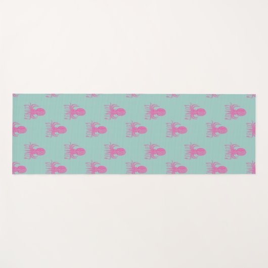 Tapis De Yoga Motif d'illustrations de pieuvres mignonnes Aqua e (Devant (Horizontal))