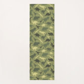 Tapis De Yoga Motif Dinosaure, Silhouette Dinosaure, Dino Vert (Devant)