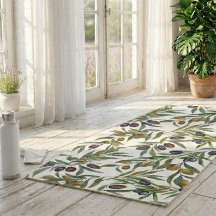 Motif d'olive de campagne française à l'aquarelle 