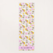 Tapis De Yoga Motif D'Ours, Nounours, Étoiles, Votre Nom (Dos)