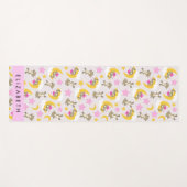 Tapis De Yoga Motif D'Ours, Nounours, Étoiles, Votre Nom (Devant (Horizontal))