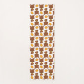 Tapis De Yoga Motif D'Ours, Ours Mignons, Automne, Citrouille (Devant)
