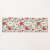 Tapis De Yoga Motif du jardin de fleurs de pavot (Devant (Horizontal))