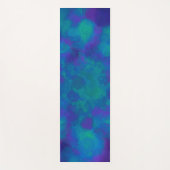 Tapis De Yoga Motif élégant pourpre d'aquarelle de vert bleu (Devant)