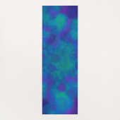 Tapis De Yoga Motif élégant pourpre d'aquarelle de vert bleu (Dos)