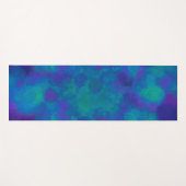 Tapis De Yoga Motif élégant pourpre d'aquarelle de vert bleu (Devant (Horizontal))
