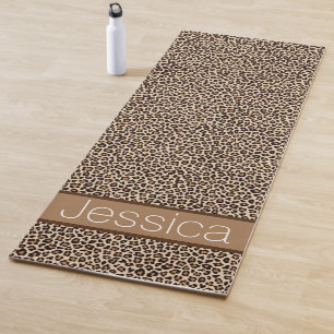 Tapis De Yoga Motif Empreinte de léopard personnalisé
