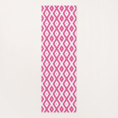 Tapis De Yoga Motif en diamant rose et blanc (Dos)
