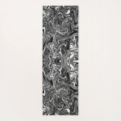 Tapis De Yoga Motif en marbre Abstrait noir et blanc (Dos)