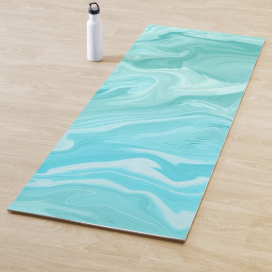 Tapis De Yoga Motif en marbre bleu (En situation)