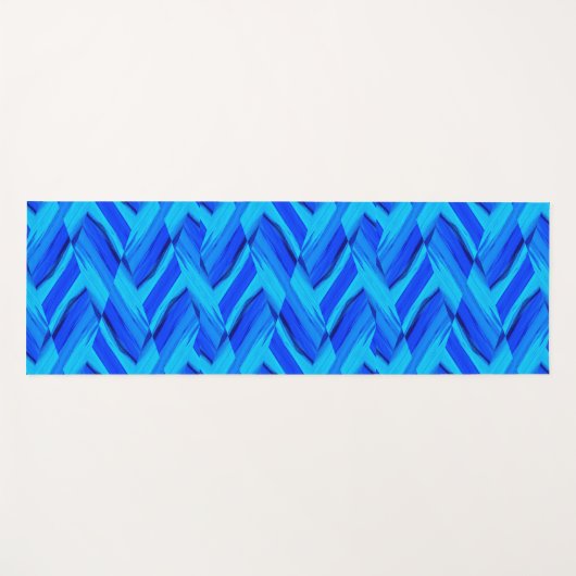 Tapis De Yoga Motif en marbre bleu Cobalt complexe (Devant (Horizontal))
