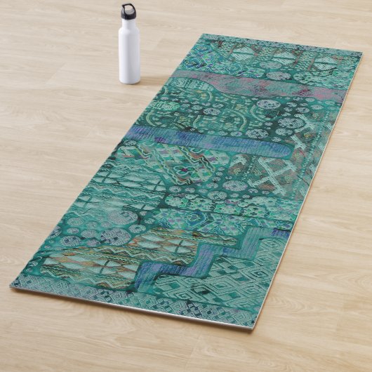 Tapis De Yoga Motif Ethno Abstrait - Folklore Art 2 (En situation)