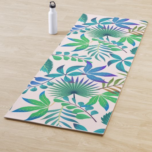 Tapis De Yoga Motif feuille de la jungle tropicale (En situation)