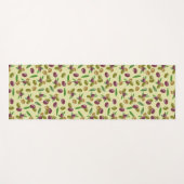 Tapis De Yoga Motif Feuille d'olive et d'olive rustique (Devant (Horizontal))