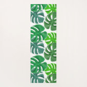Tapis De Yoga Motif Feuille tropical monogramme (Dos)