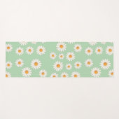 Tapis De Yoga Motif Fleur Chic Daisy - Design Floral Cute - (Devant (Horizontal))