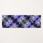 Tapis De Yoga Motif Fleur Clematis Violet Doux Personnalisé (Devant (Horizontal))