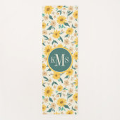 Tapis De Yoga Motif Fleur de marguerite jaune (Devant)