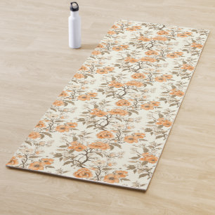 Tapis De Yoga Motif floral de fleurs de bracelet de style vintag
