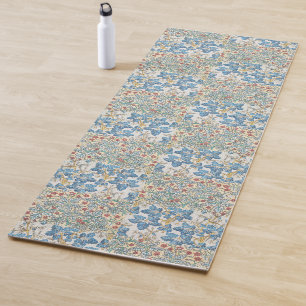 Tapis De Yoga Motif floral de géranium sauvage Art nouveau vinta