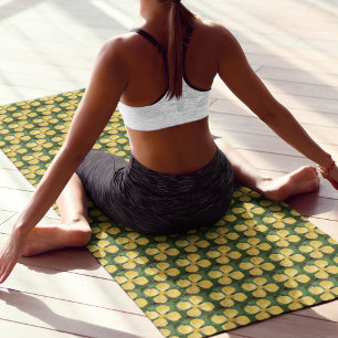 Tapis De Yoga Motif floral de pavot grande éclaire
