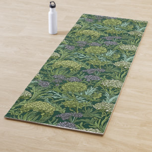 Tapis De Yoga Motif floral de style William Morris sans couture