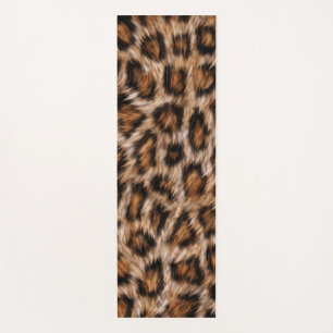 Tapis De Yoga Motif Fourrure Marron Chat Léopard Jaguar