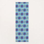 Tapis De Yoga Motif fractal bleu violet (Devant)