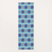 Tapis De Yoga Motif fractal bleu violet (Dos)