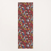 Tapis De Yoga Motif frais de chat de hippie (Devant)