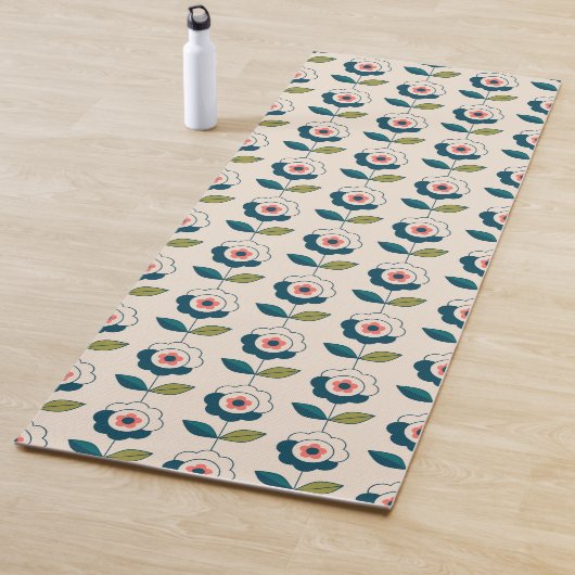 Tapis De Yoga Motif Fun Jardin Retro (En situation)