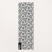 Tapis De Yoga Motif géométrique à points noirs et blancs (Devant)