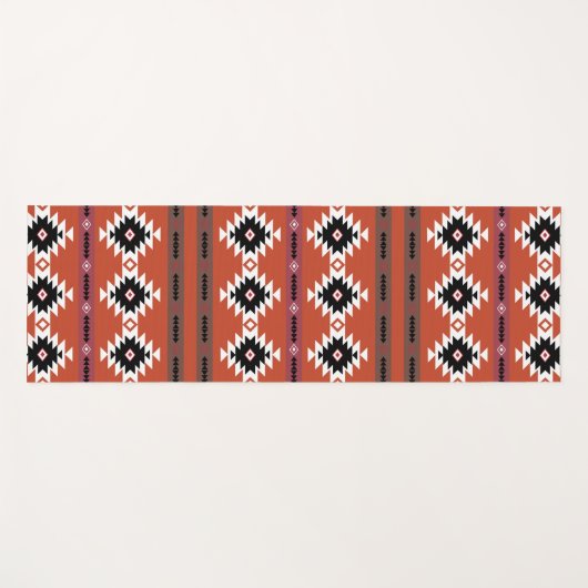 Tapis De Yoga Motif géométrique coloré Aztec (Devant (Horizontal))