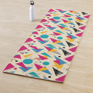 Tapis De Yoga motif géométrique des années 80