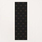 Tapis De Yoga Motif initial monogramme or noir unique (Devant)