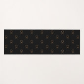 Tapis De Yoga Motif initial monogramme or noir unique (Devant (Horizontal))