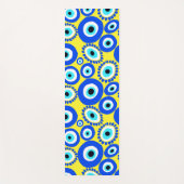 Tapis De Yoga Motif jaune bleu oculaire grec (Devant)