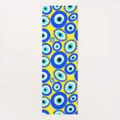 Tapis De Yoga Motif jaune bleu oculaire grec (Dos)