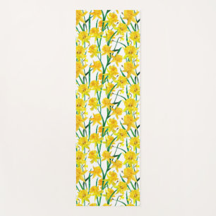 Tapis De Yoga Motif jonquille jaune